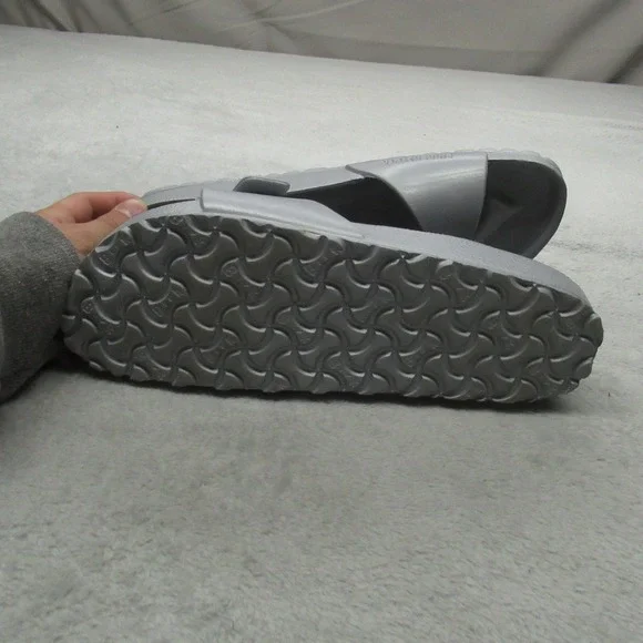 Birkenstock Unisex 10W 8M Sandals Gray Metallic Madrid EVA Buckle Slides Footbed - Picture 5 of 12